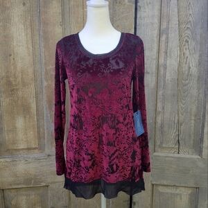 Very Wang Velvet Tunic Top